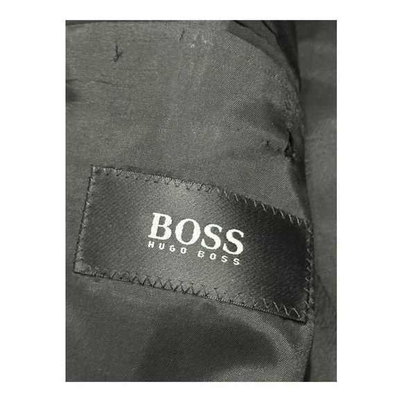 Hugo Boss Tuxedo Suit Mens 42 Regular Black Wool Chaplin Charlie Wedding 3 Piece - Picture 7 of 16